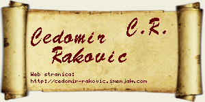 Čedomir Raković vizit kartica